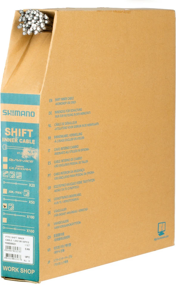 Shimano Câble De Vitesses En Inox - 100 Pièces 1 Shimano Câble De Vitesses En Inox - 100 Pièces