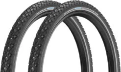 Schwalbe Set De 2 Pneus Rigides Cloutés Marathon Winter Plus 24"