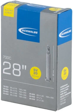 Schwalbe Chambre à Air 20 Extralight Pour 28" -Magasin De Pièces De Vélo 321584