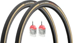 Vittoria 2 Pneus Souples Corsa G2.0 28" + 2 Chambres à Air Competition Latex
